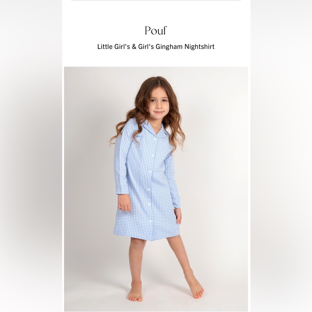 Pouf
Little Girl's & Girl's Gingham Nightshirt